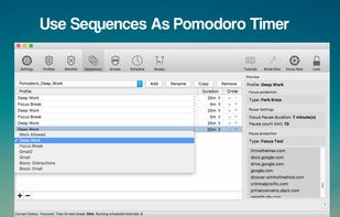 Make a sequence of work and rest intervals that fits your rhythm. 
