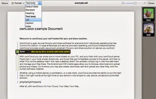 ownCloud Documents screenshot 1