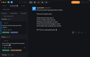 Typefully screenshot 1