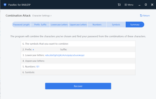 PassRec RAR Password Recovery screenshot 1