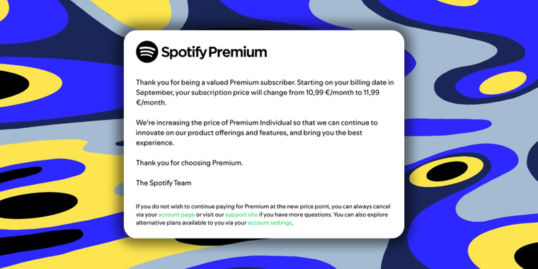 Spotify raises Premium prices across multiple regions outside the United States image