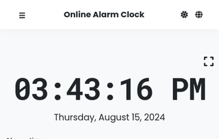 Online Alarm Clock screenshot 1