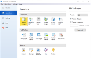 Converting PDF to image formats
