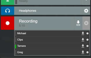 Multitrack recording
Everyone in a separate track, perfectly in sync, no drift. Instant zip files, open in your favourite audio editor.