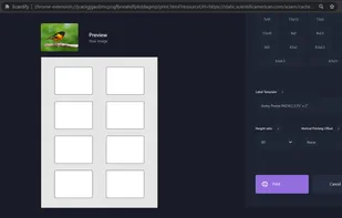 Upload label design and print instantly