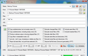 WinRoboCopy screenshot 1