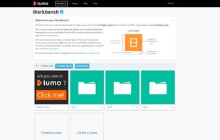The workbench in Lumo is where all of your presentations are stored and it provides all of your navigation 
