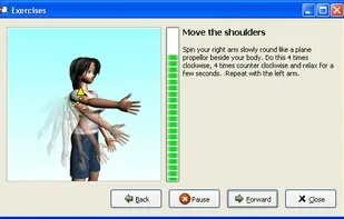 Animated GIF showing some of Workrave's exercises