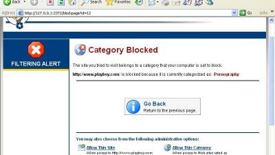 K9 Web Protection "Site Blocked" page