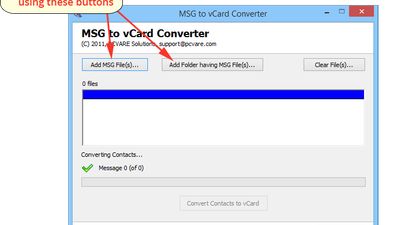 Select MSG Files or Folder having MSG Files