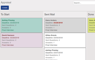 Appraisal Plans
Create evaluation plans, design surveys and interviews, schedule the evaluation and do periodic appraisals.