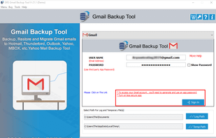 DRS Gmail Backup Tool screenshot 1