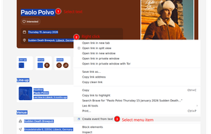 Text2Event screenshot 2