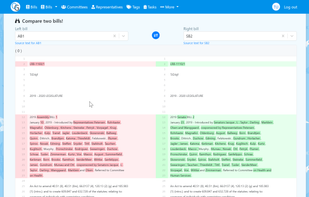 Compare the text of two bills