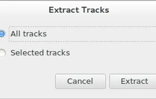The extract dialog