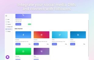 Connect social media channels and popular app integrations so you can have all client communications in one app.