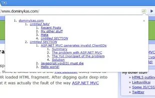 HTML5 Outliner screenshot 1