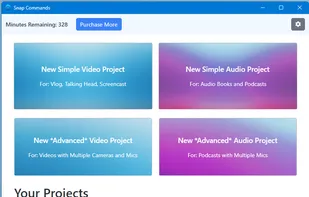 Start a new video or audio project.