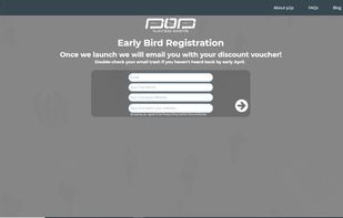 p2p Business Awards "Earlybird" registration page
