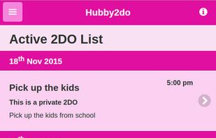 Hubby2do screenshot 1