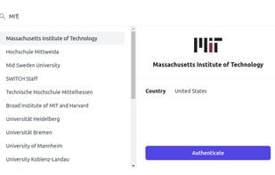 Studid's search interface with which users find their insitution.