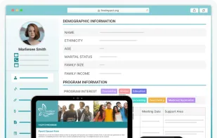 LiveImpact Case Management for Social Services dashboard