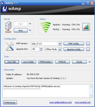 UI interface manager for UwAmp