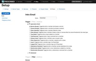 Powerful 'rules' functionality to automate setup. 