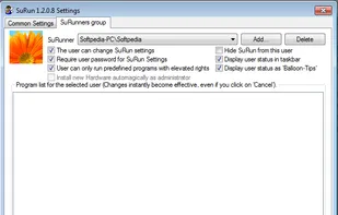 Settings: SuRunners + Program List