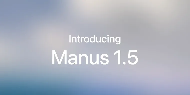 Manus 1.5 launches with no-code AI web app building and unlimited context image