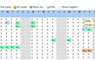 Leave Request - Employees Year Planner