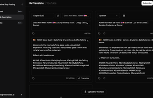 YouTube Video Title & Description Translator