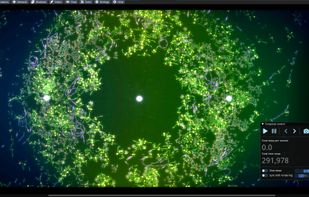 Different plant-like populations around a radiation source