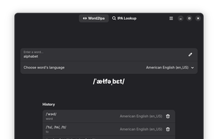 Word2IPA screenshot 1