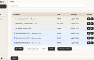 Upload and manage your files.