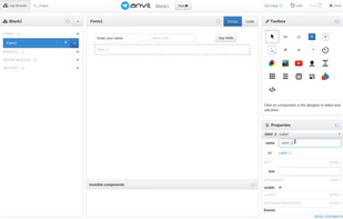 Anvil.works screenshot 1