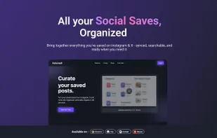 Manage your saved social media posts. Sync from Instagram, Tik Tok, X, LinkedIn, and more.