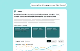 AI Chat: Manage your entire AI team through a natural conversation. Run complex projects, assign tasks, or ask questions just by typing, as if you were messaging a colleague.
