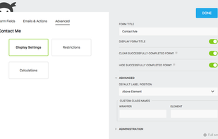 Ninja forms screenshot 2