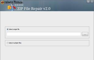 Launch SysInfoTools ZIP Recovery software window to recover your corrupt .zip files. Select Single file or Select multiple files option to recover .zip files.