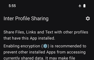 Inter Profile Sharing screenshot 1