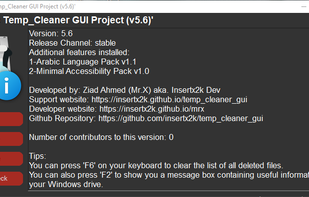 Temp_Cleaner GUI screenshot 2