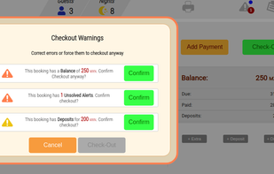 Checkout verifications and checks