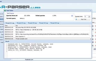 A-Parser screenshot 2