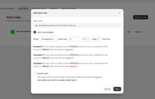 Alert rules