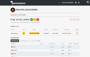 Gemnasium screenshot 1