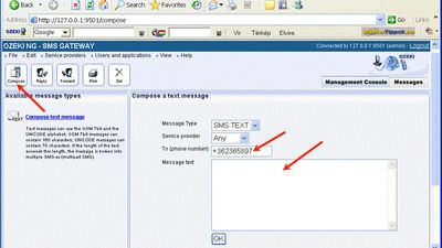Ozeki NG SMS Gateway screenshot 1