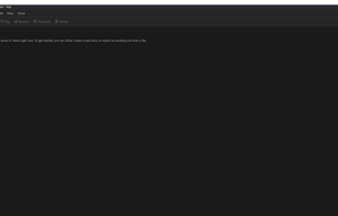Twine's Story tab when the user has no stories.