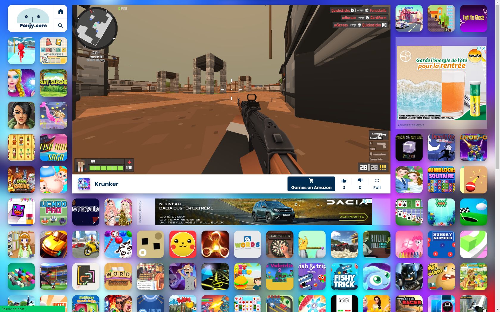 Roblox, now on Y8 Browser. It's supposed to be used for playing