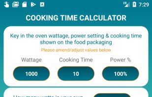 Cooking Time Calculator for Microwave Ovens screenshot 1